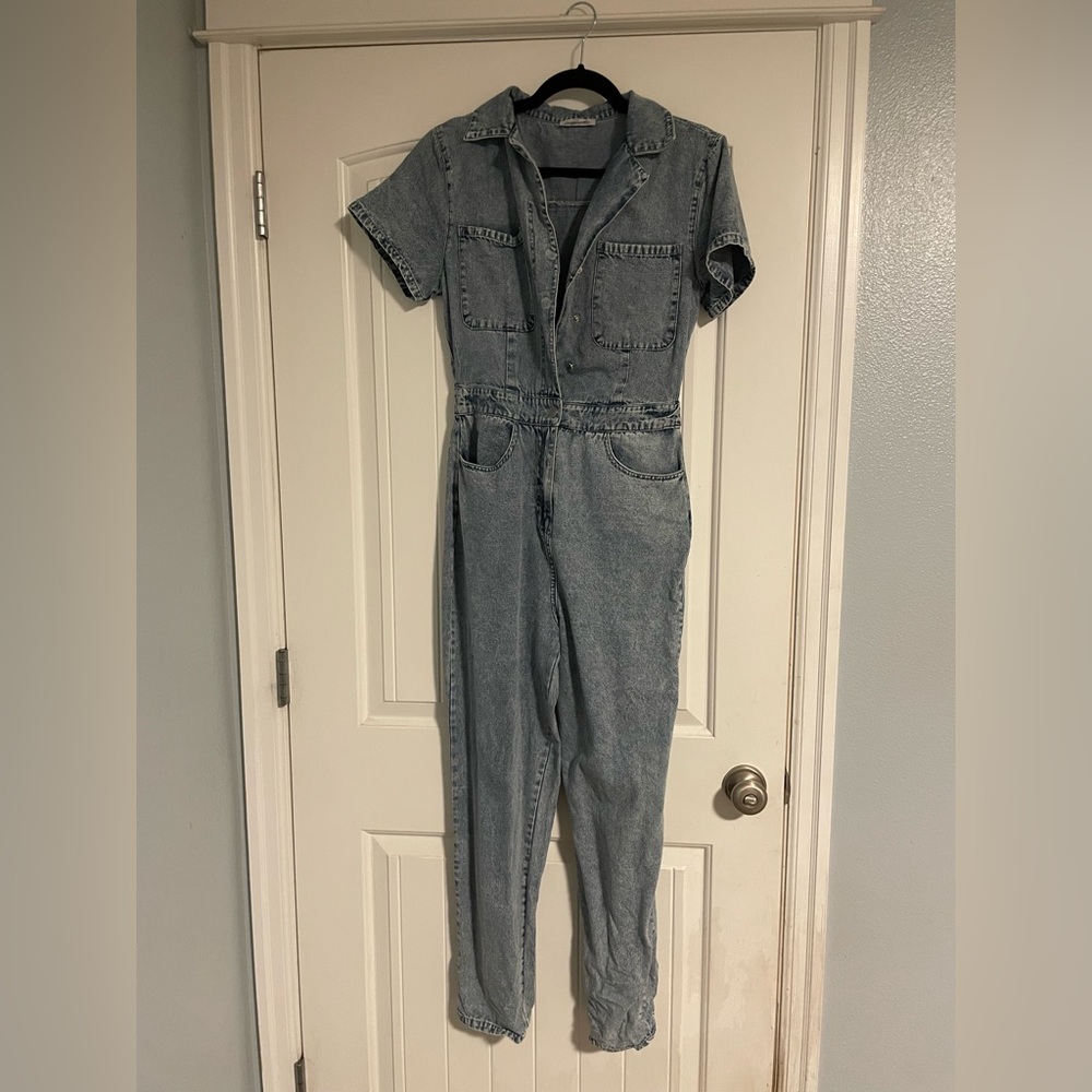 Magnolia Boutique Blue Denim Jumpsuit